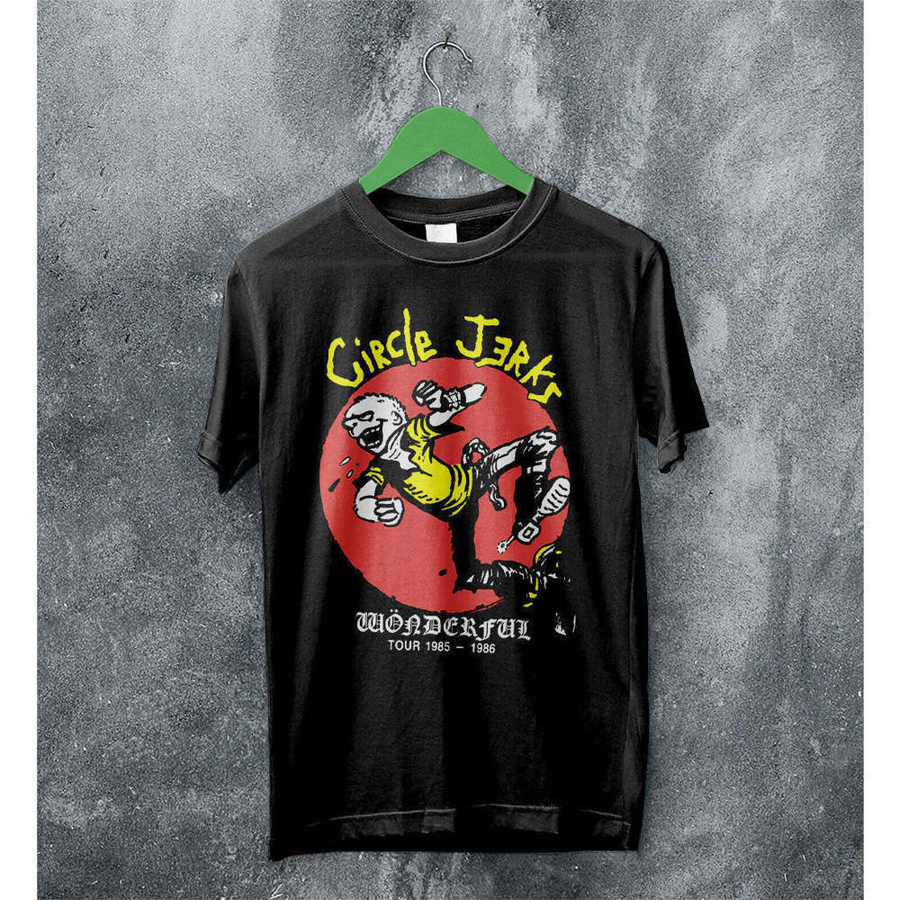 Circle Jerks Wonderful Tour Punk Rock Band Music Graphic Album T-Shirt